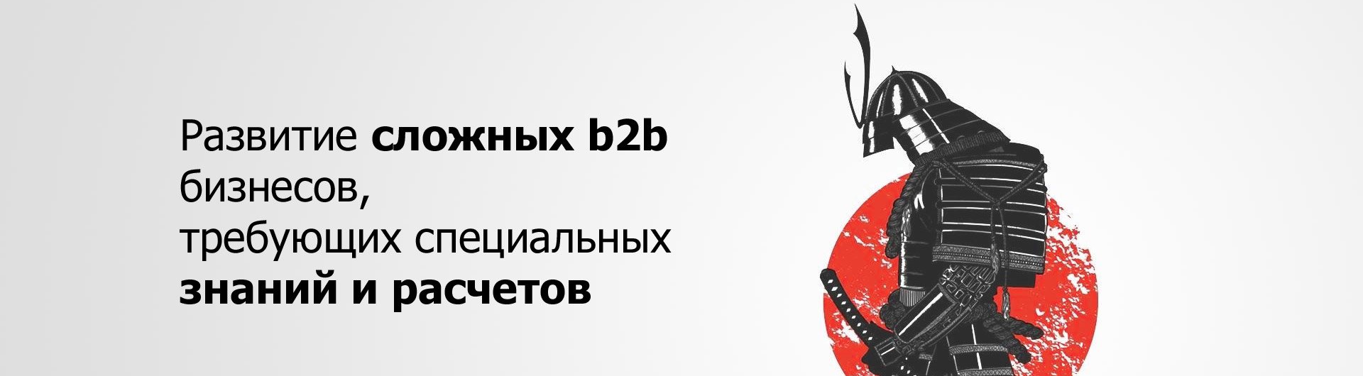 Развитие сложных b2b бизнесов, требующих специальных знаний и расчетов